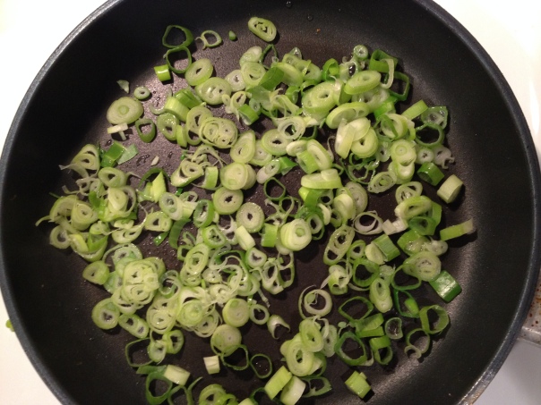 sauteeing green onion
